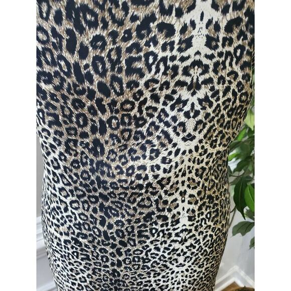 Virgo Women's Leopard Print Polyester Round Neck Sleeveless Long Maxi Dress 10 - Picture 3 of 10